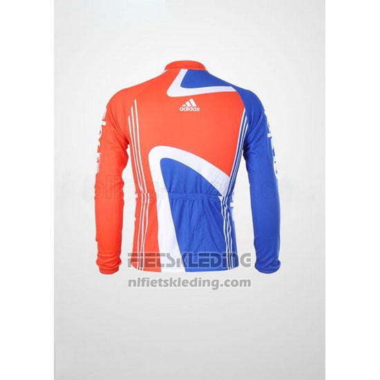 2012 Fietskleding Sky Kampioen Regno Unito Oranje en Blauw Lange Mouwen en Koersbroek